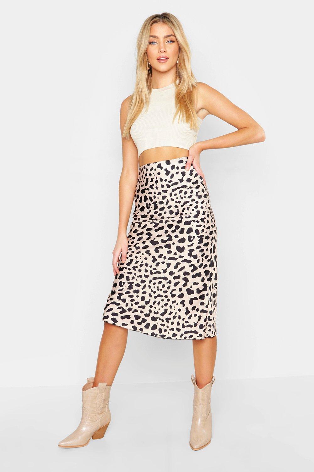 animal print skirt boohoo