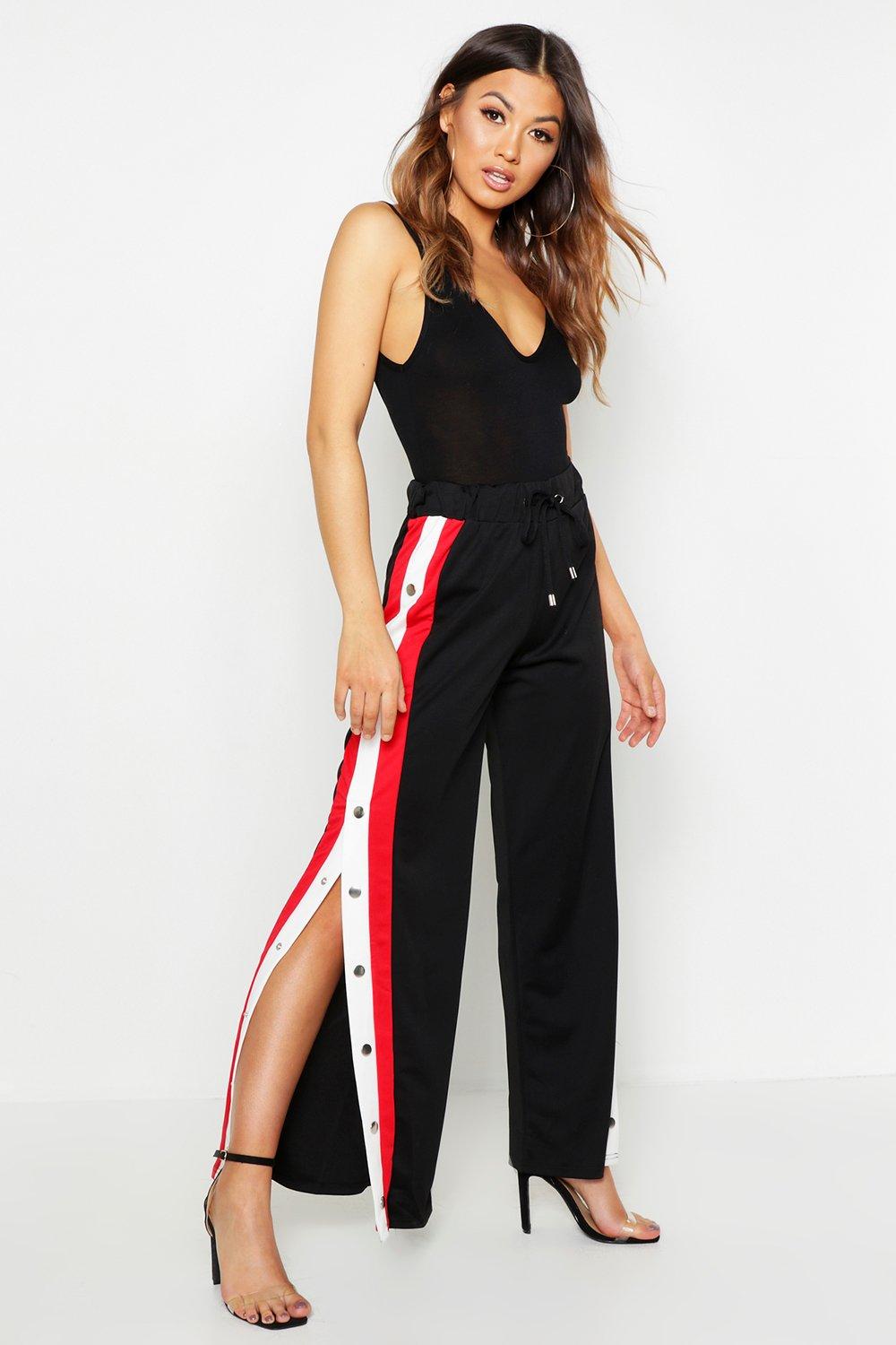 popper side track pants