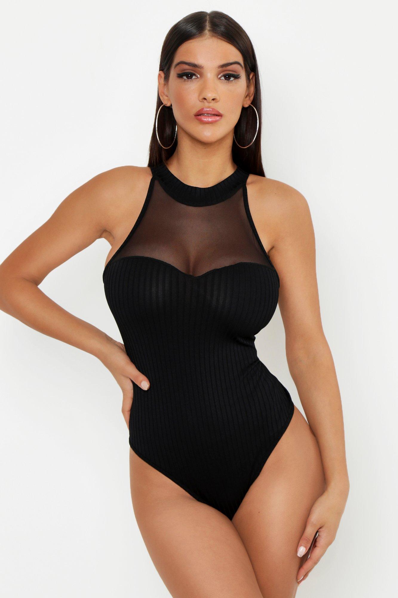 mesh panel bodysuit