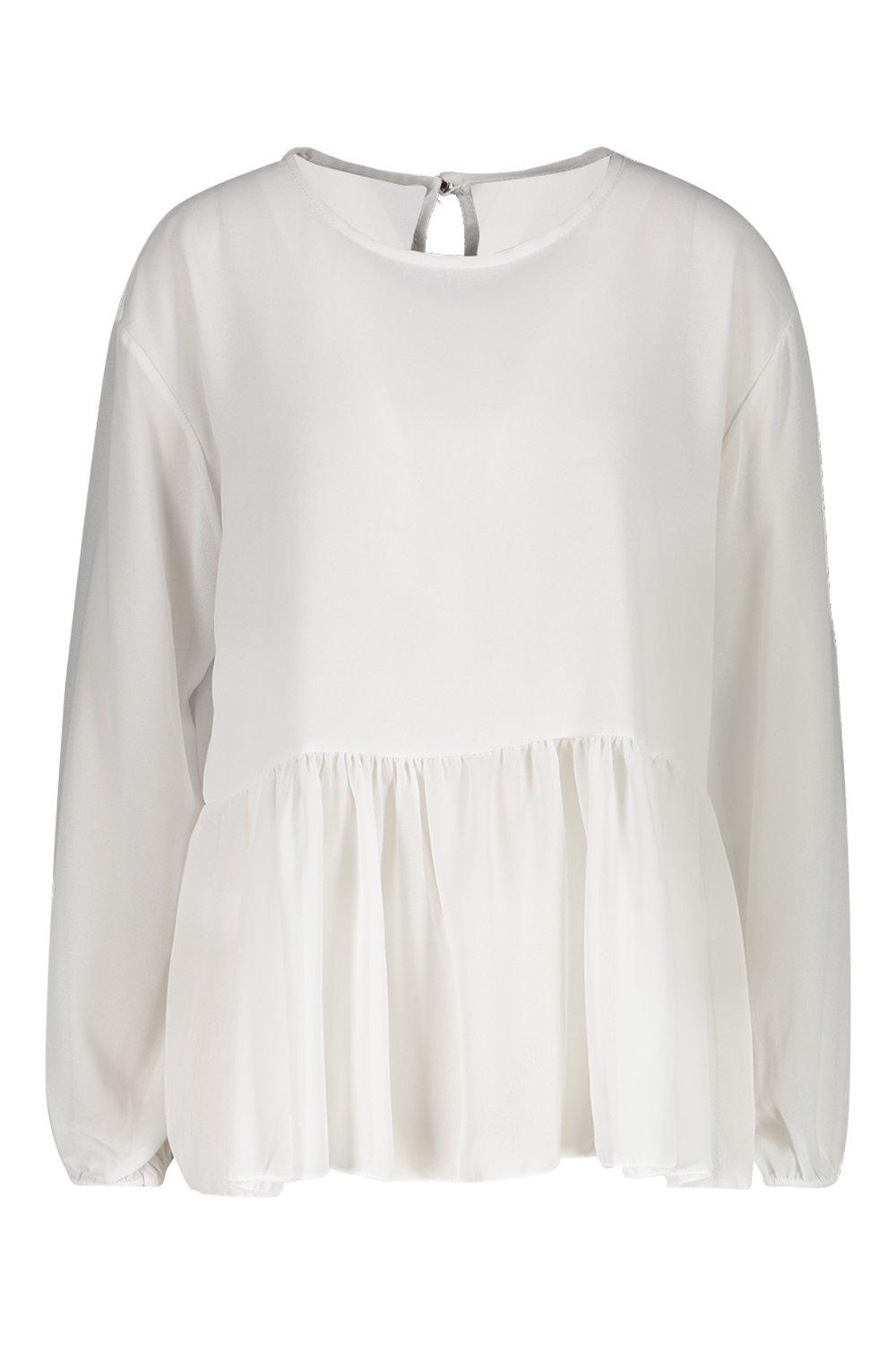 

Блузка с баской, White