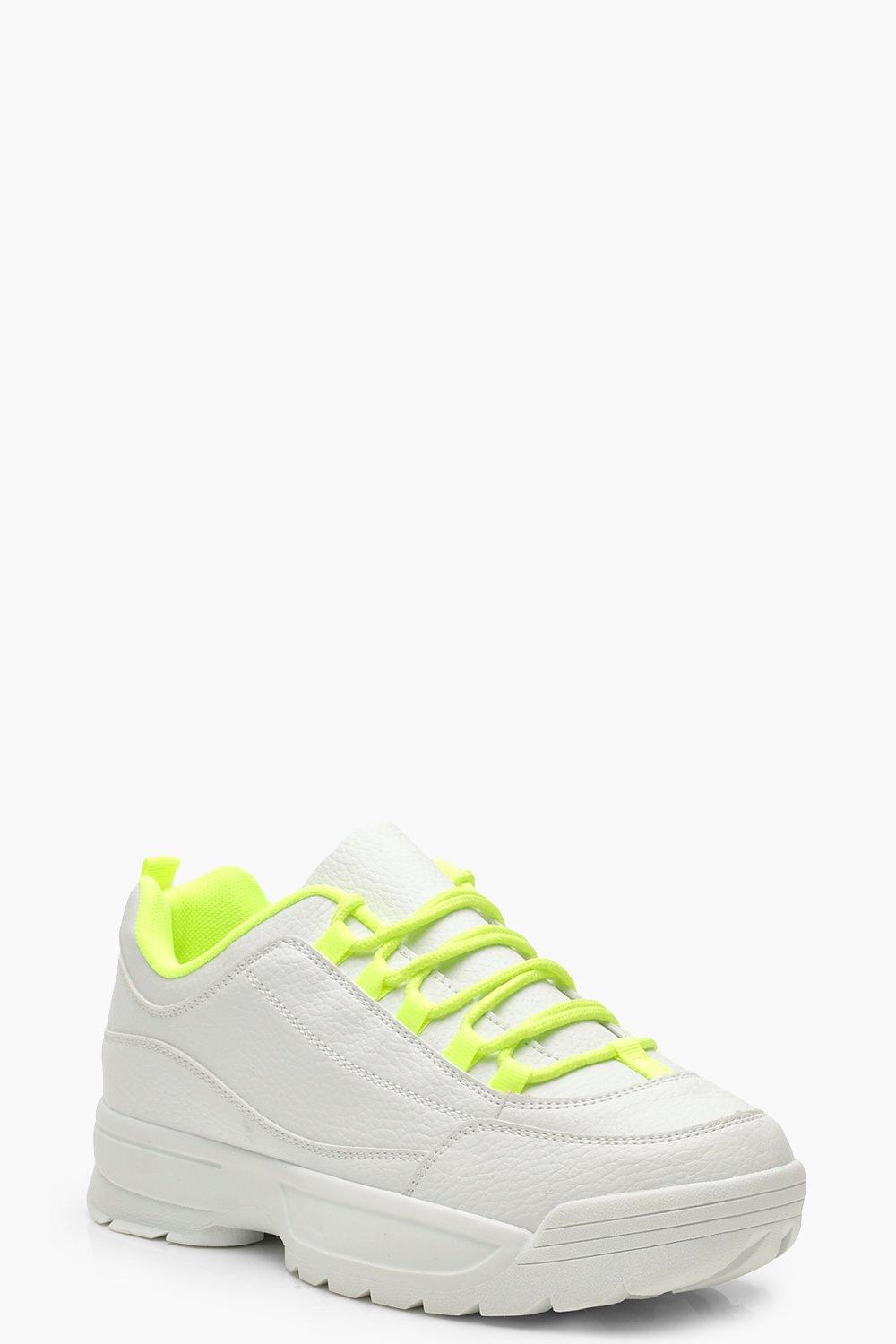 chunky neon trainers