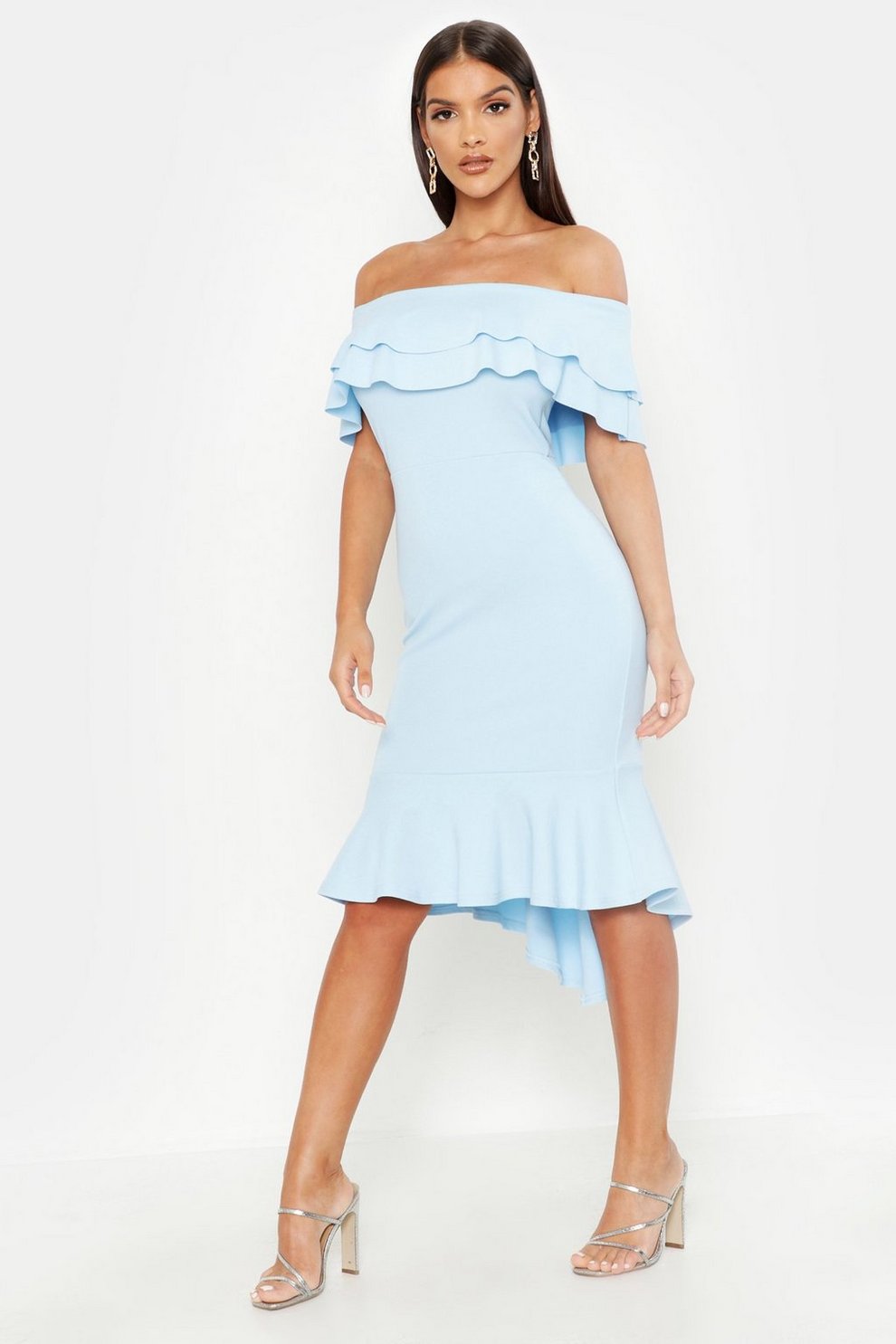 Midi Dress with Fishtail