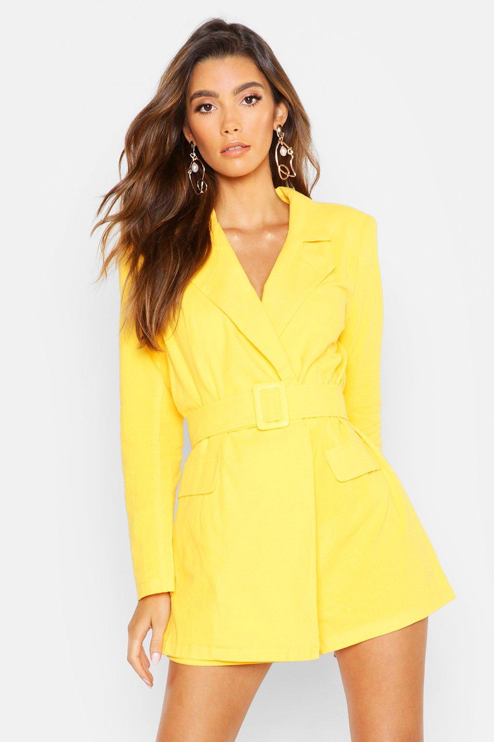 belted blazer playsuit