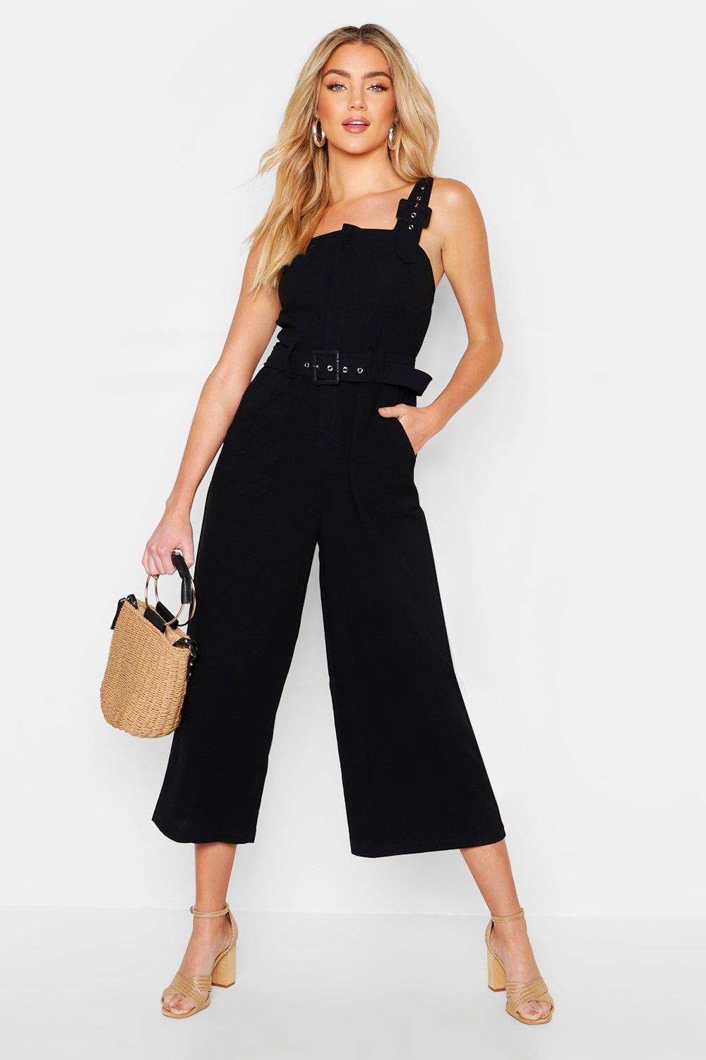 buckle strap jumpsuit