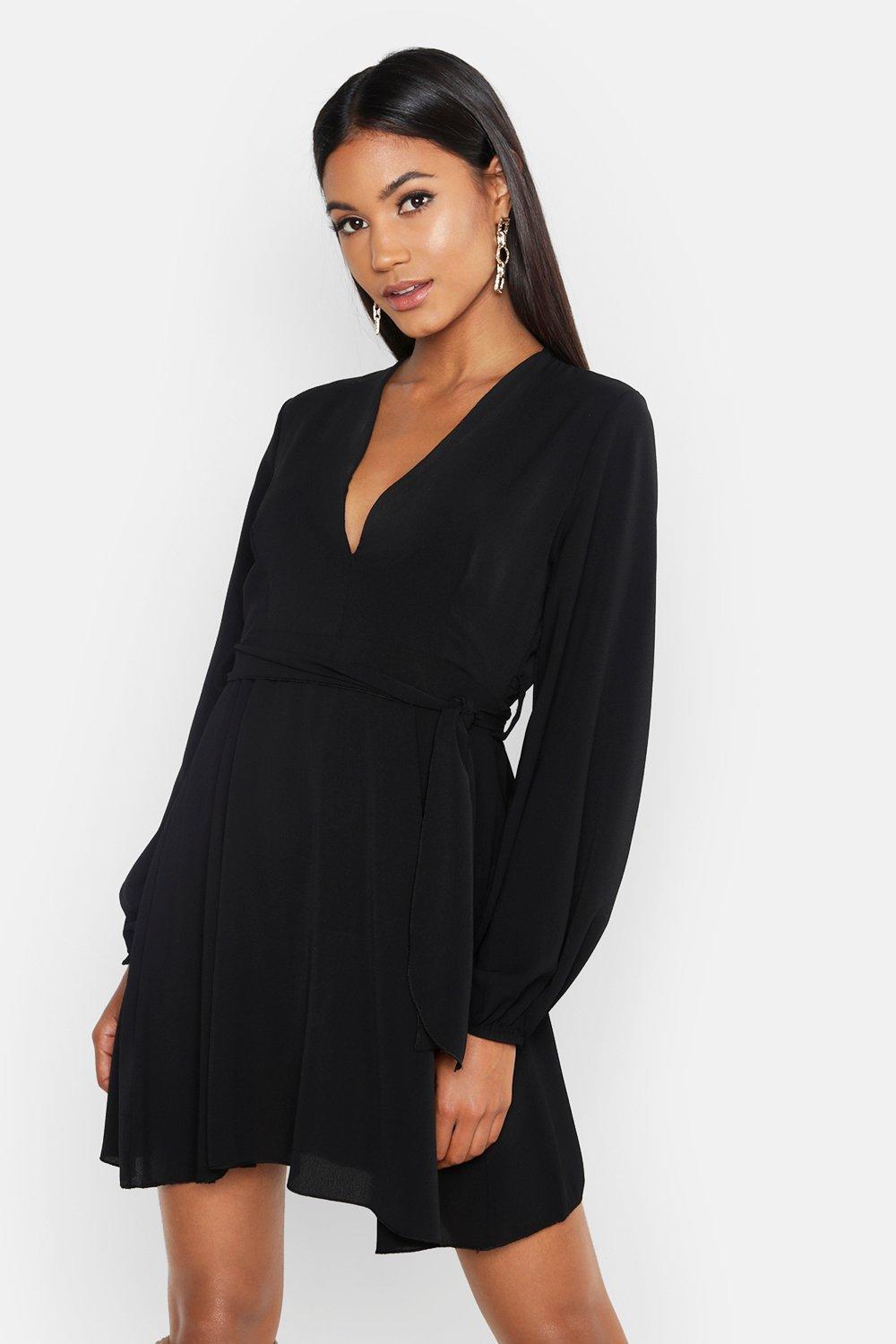 v neck shift dress