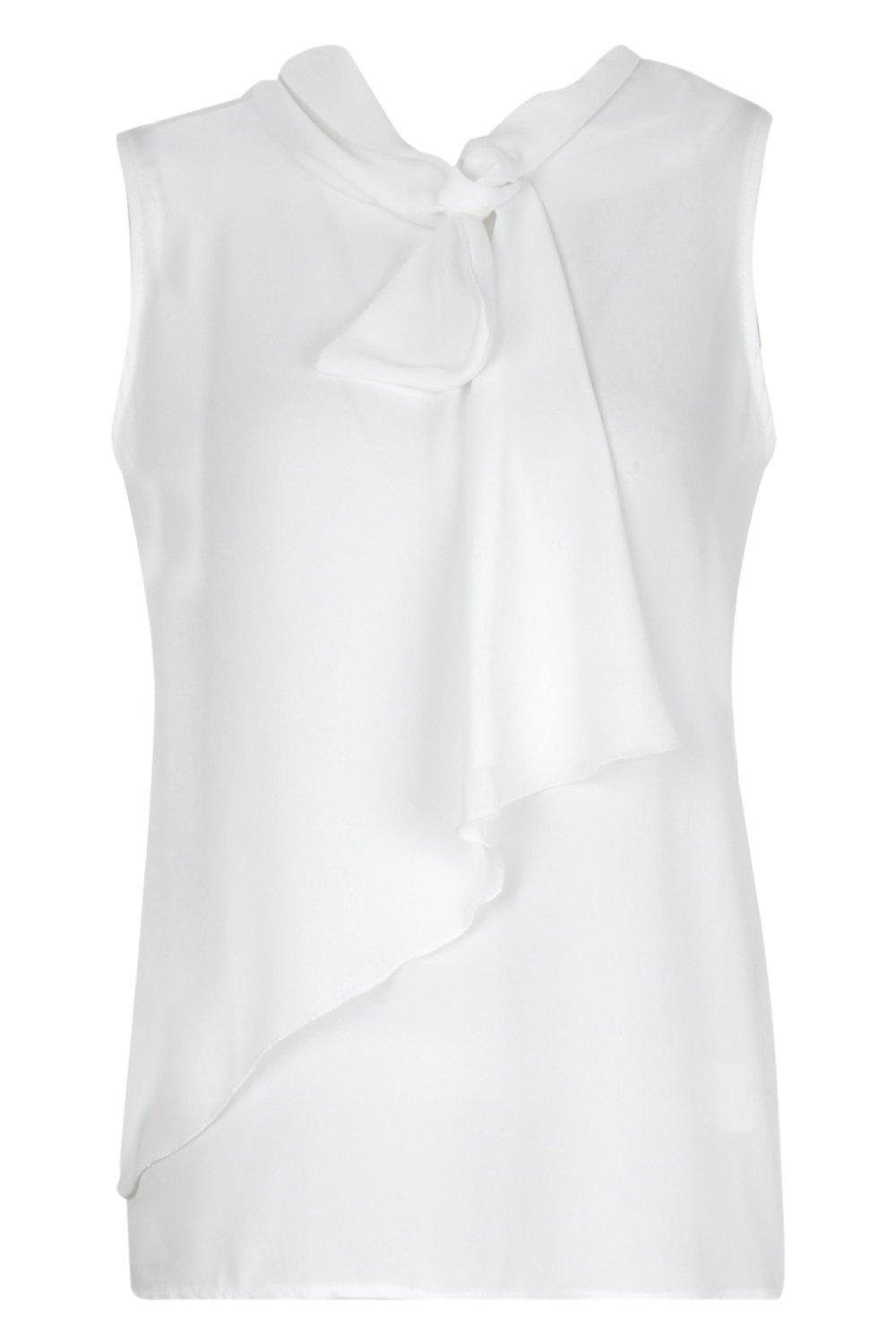 

Блузка с воротником-хомутом, White