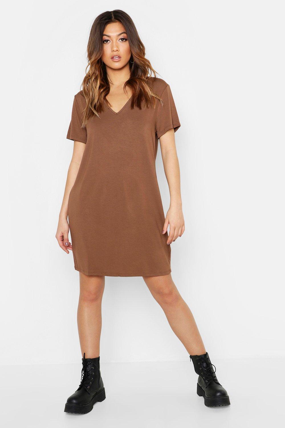 Brown T Shirt Dress Online Store, UP TO ...