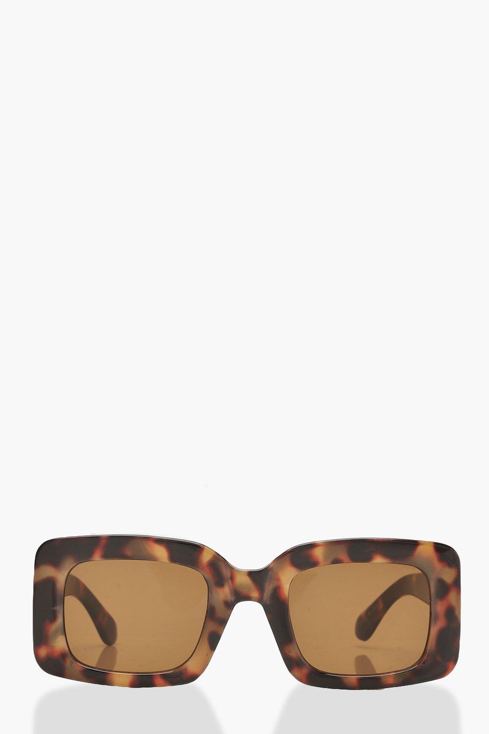 Womens Oversized Tortoiseshell Sunglasses - Brown - One Size, Brown