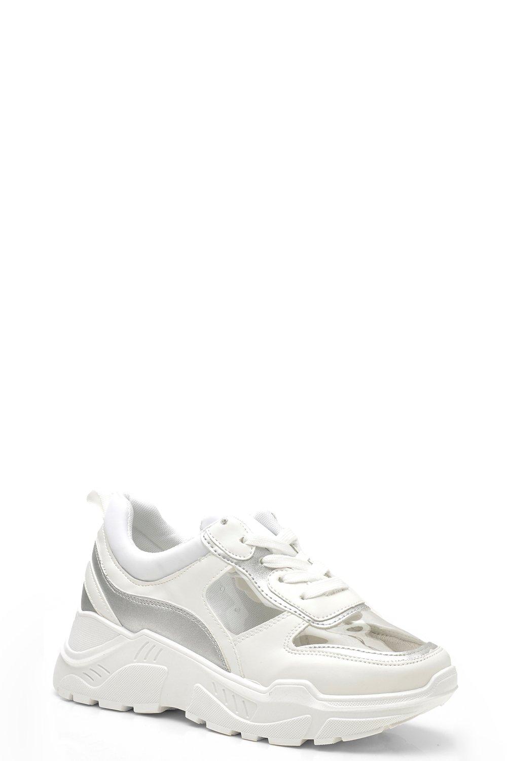 clear white shoes