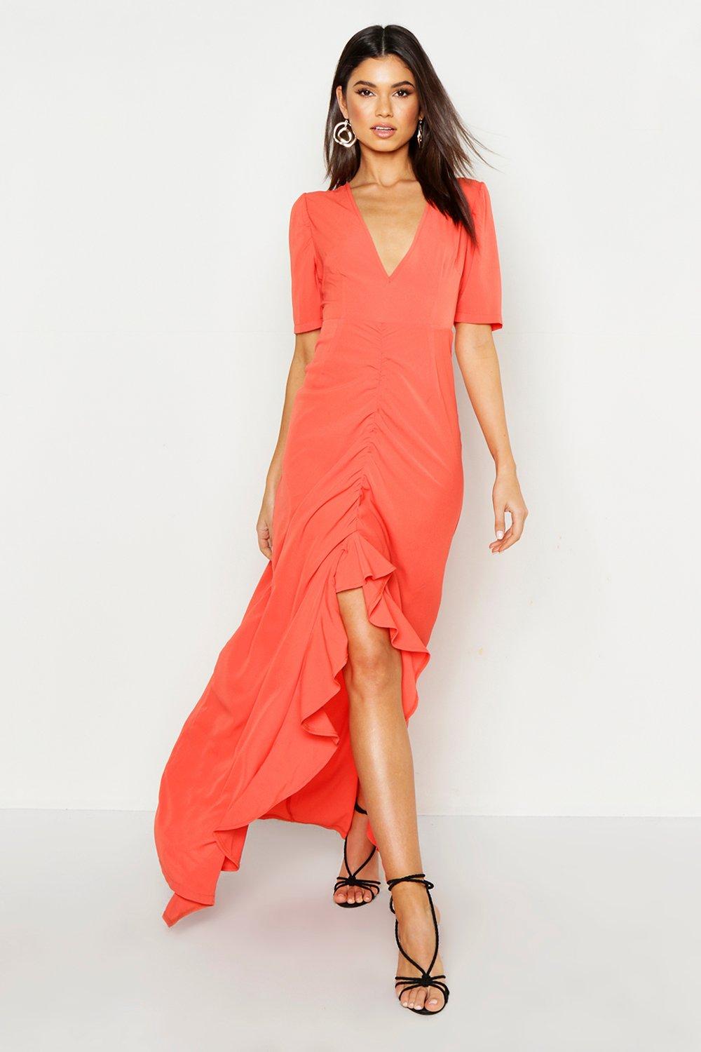 maxi dress front open