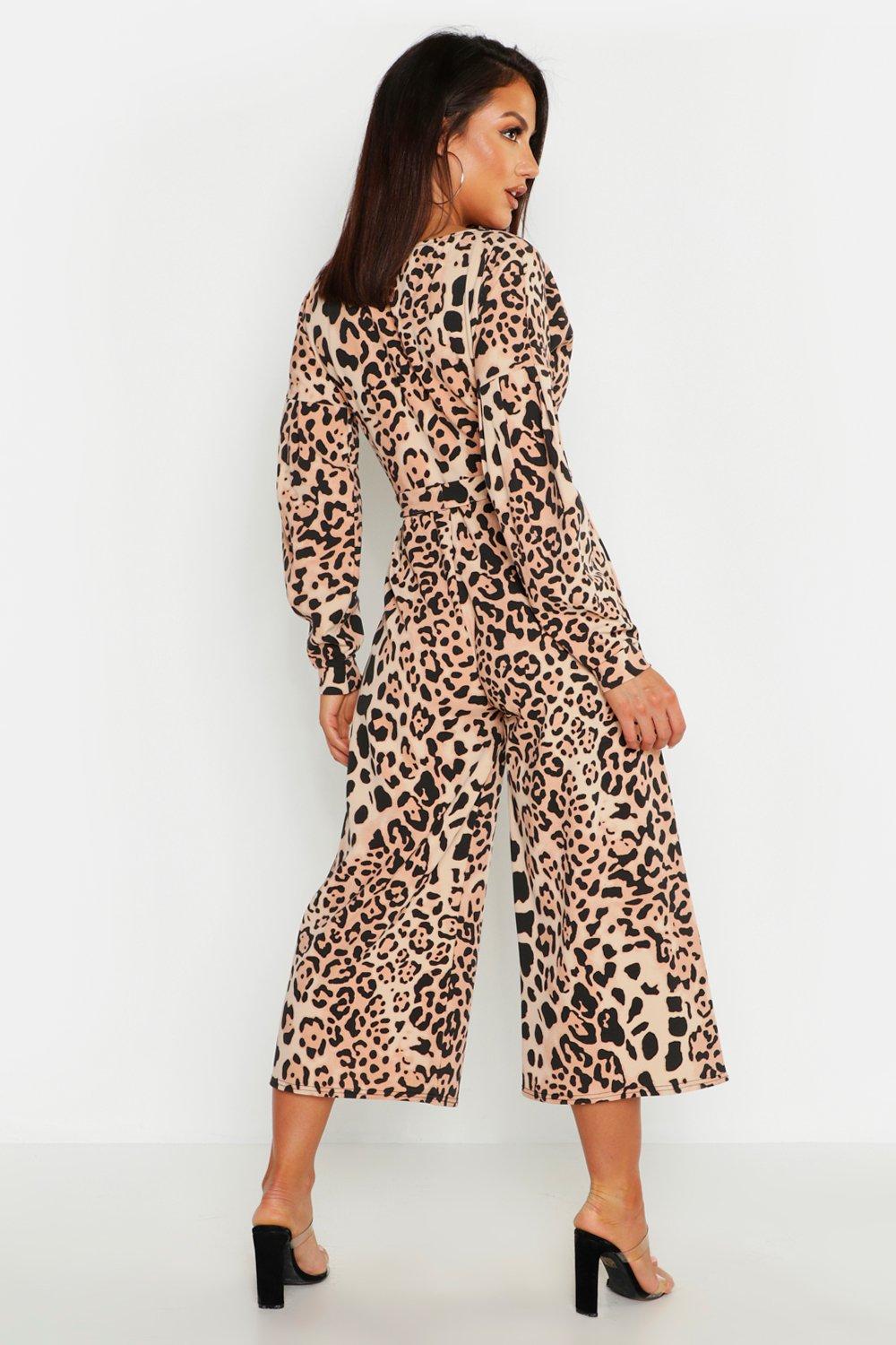 leopard culotte jumpsuit