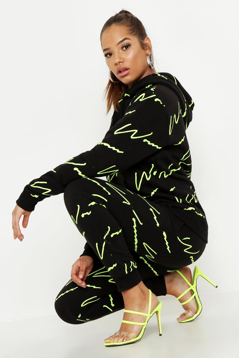 boohoo all over print tracksuit