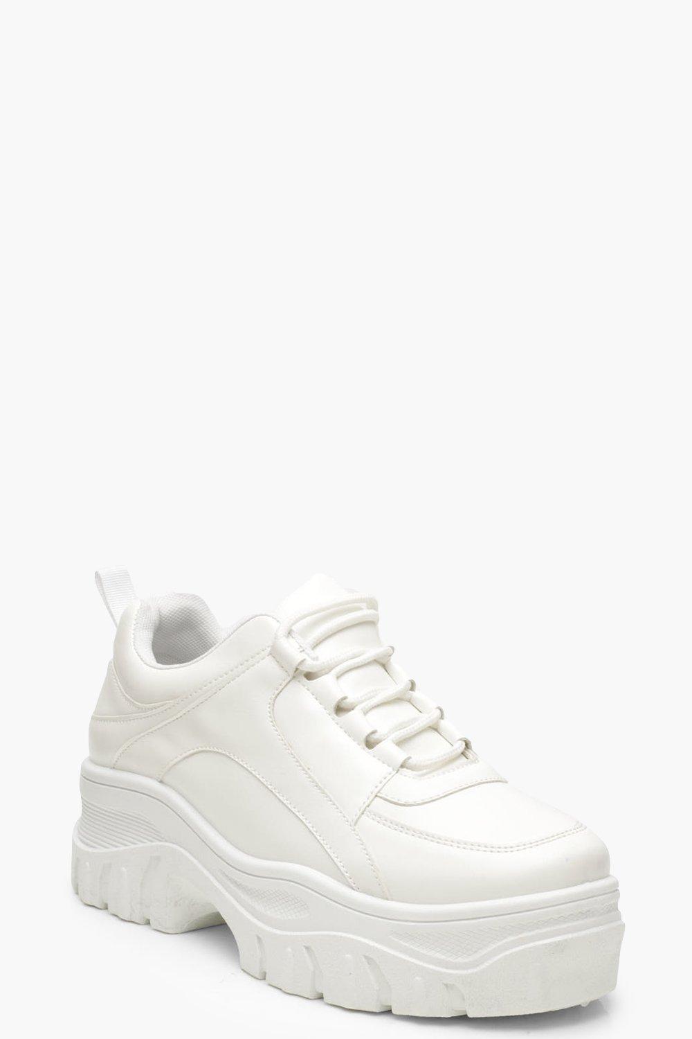 chunky platform lace up trainers