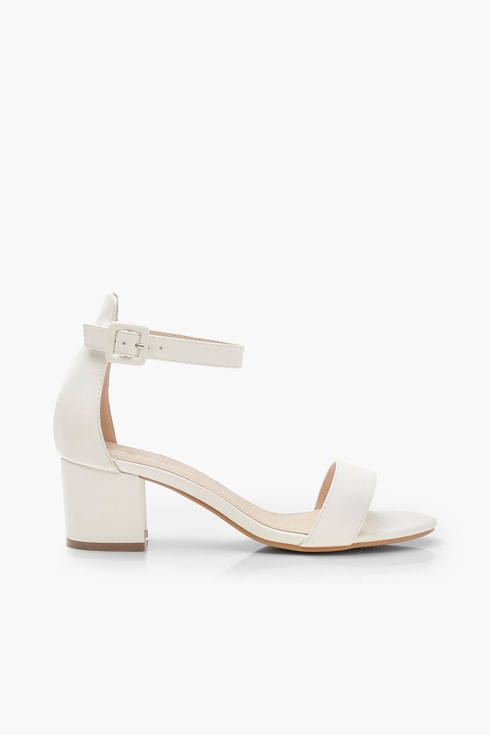 Wide Fit Low Block Heel 2 Parts | Boohoo