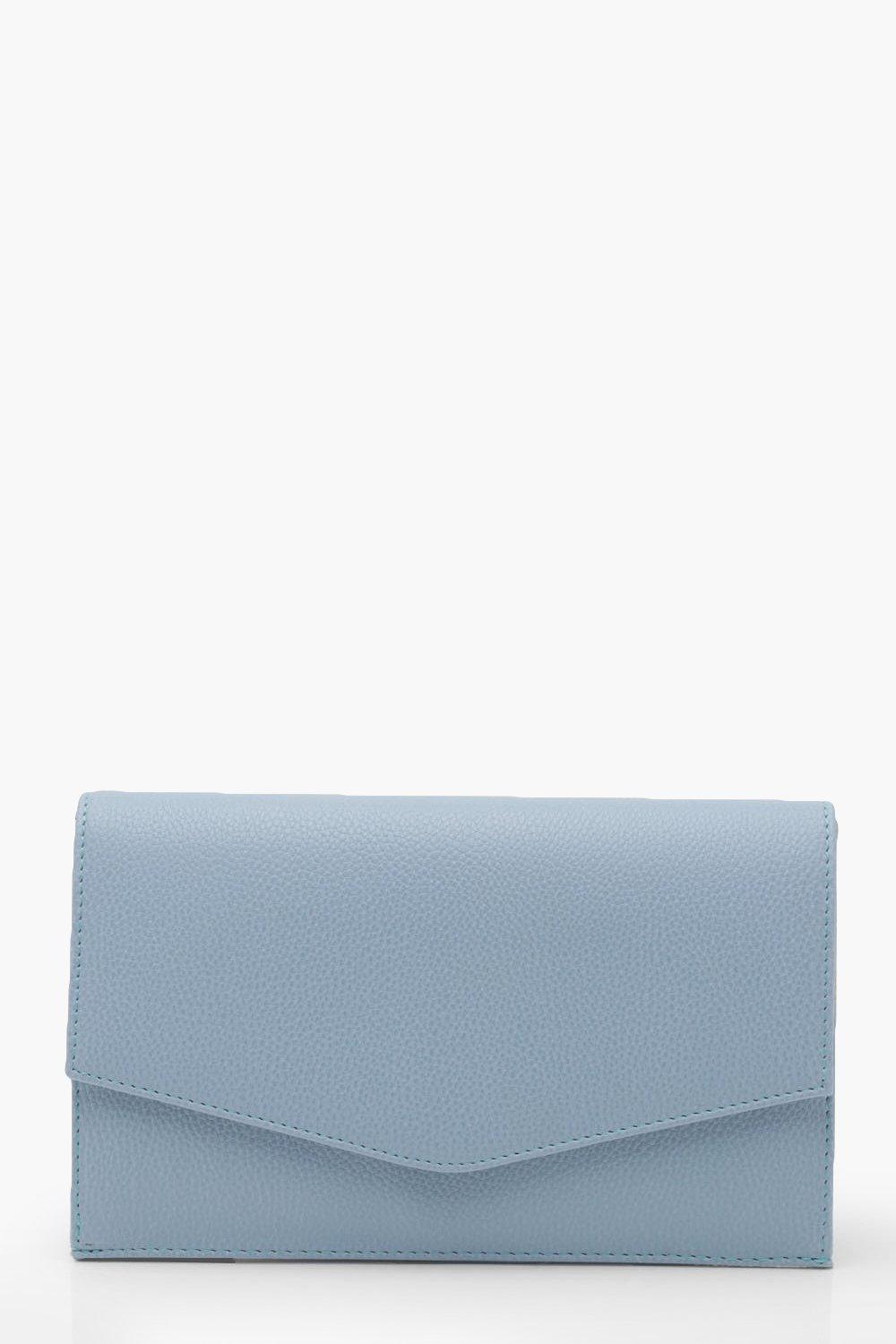 Click to view product details and reviews for Womens Grainy Pu Envelope Clutch Bag And Chain Blue One Size Blue.