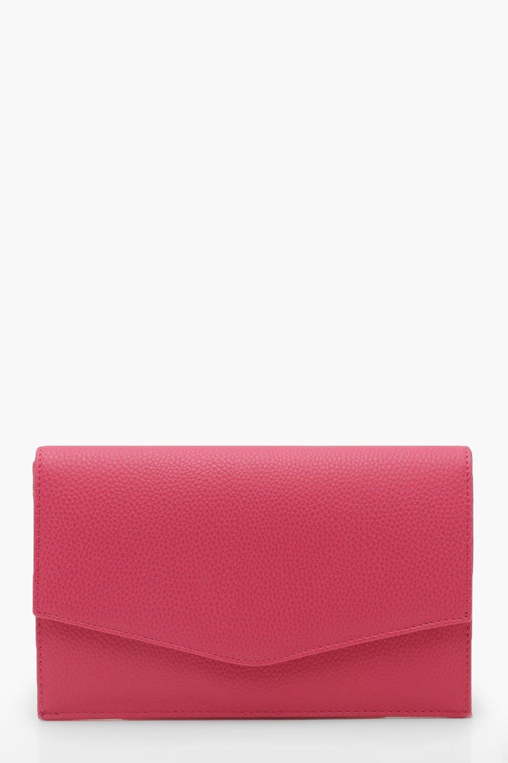 Click to view product details and reviews for Womens Grainy Pu Envelope Clutch Bag And Chain Pink One Size Pink.