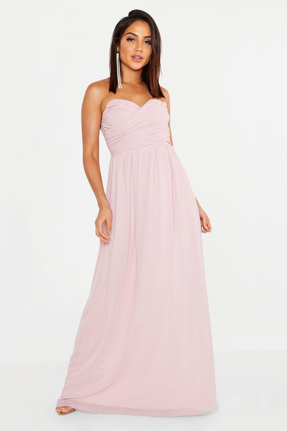 chiffon bandeau dress