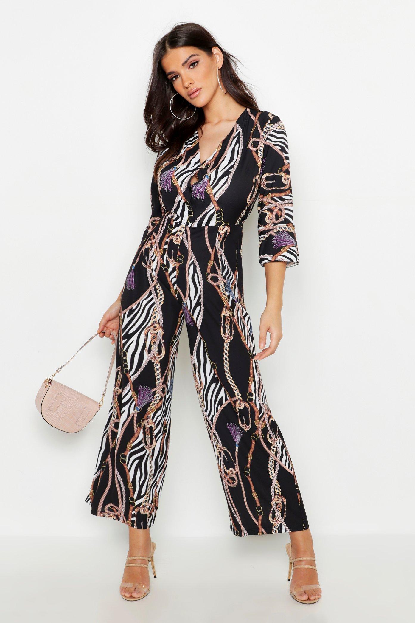 jumpsuit zebra print