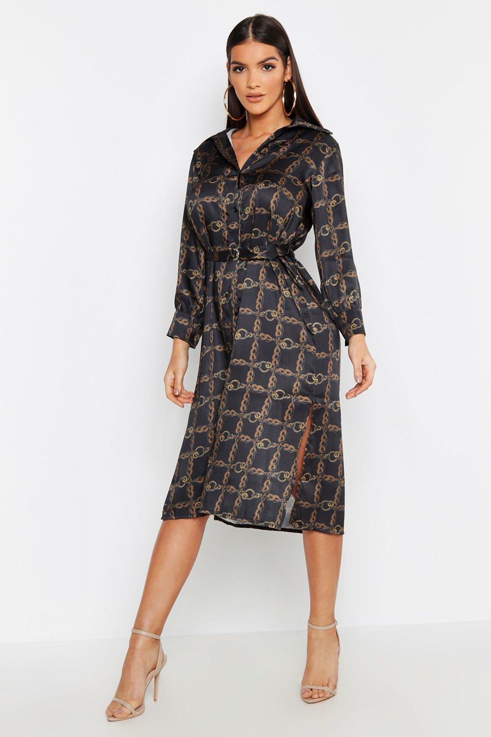 boohoo midi shirt dress