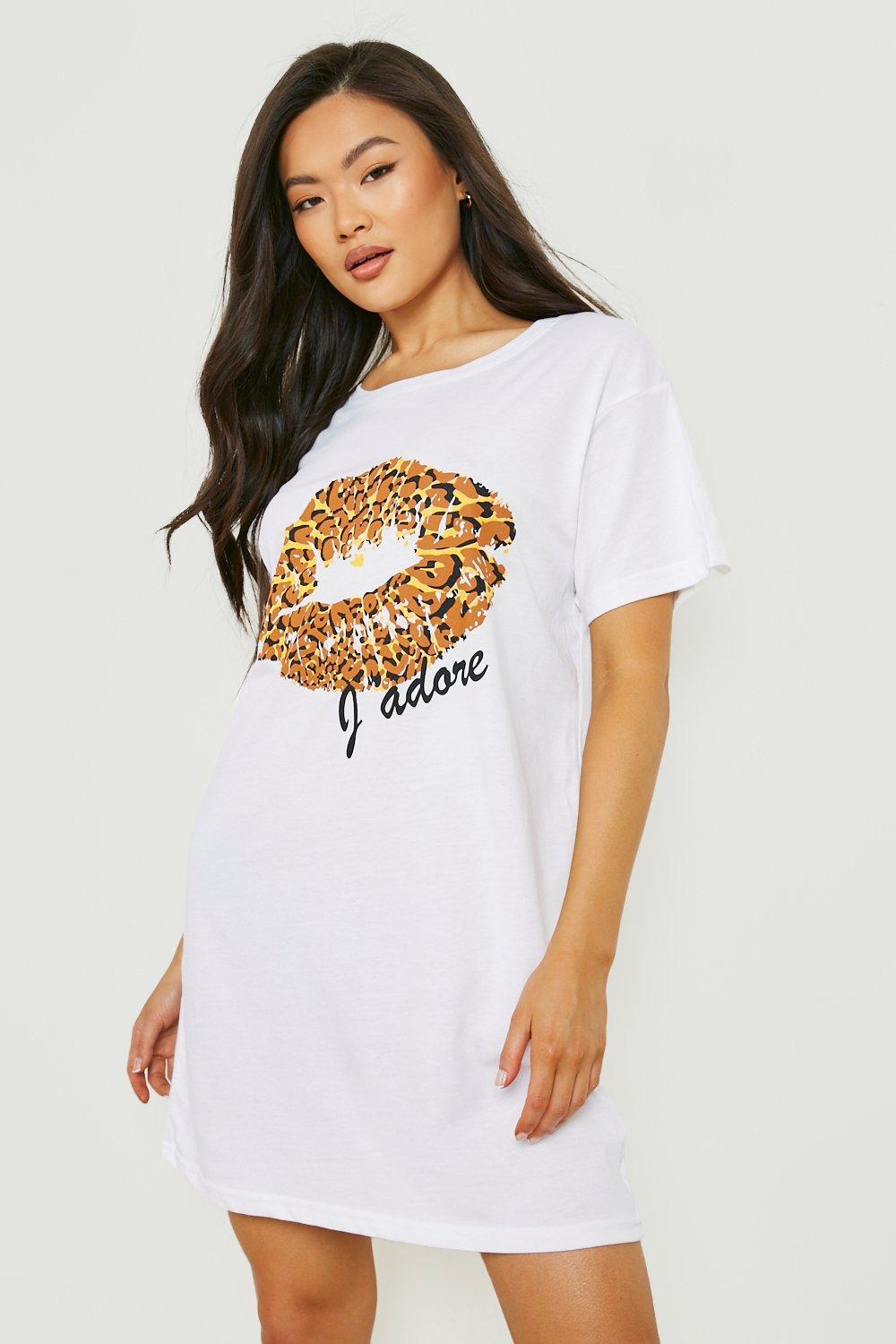 leopard print t shirt dress
