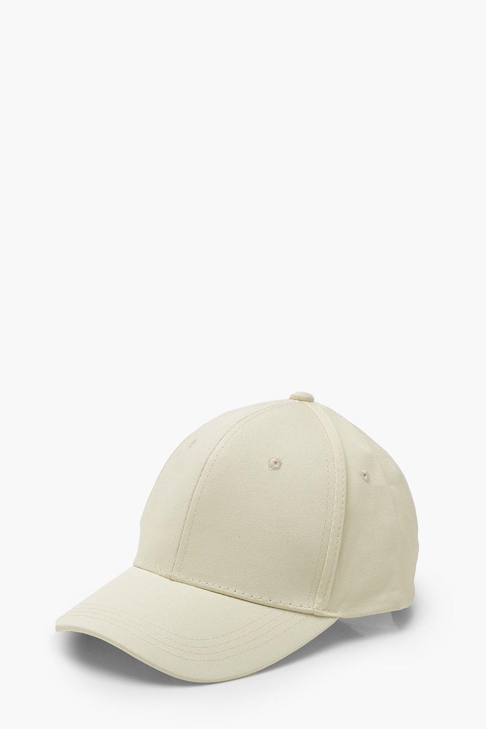 Image of Cappello da baseball color crema, Bianco