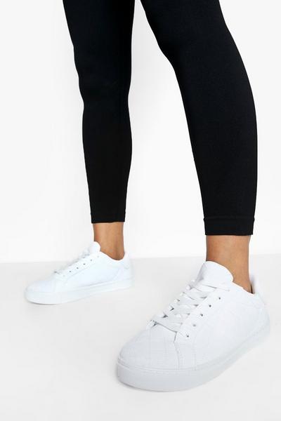 Quilted Lace Up Trainer