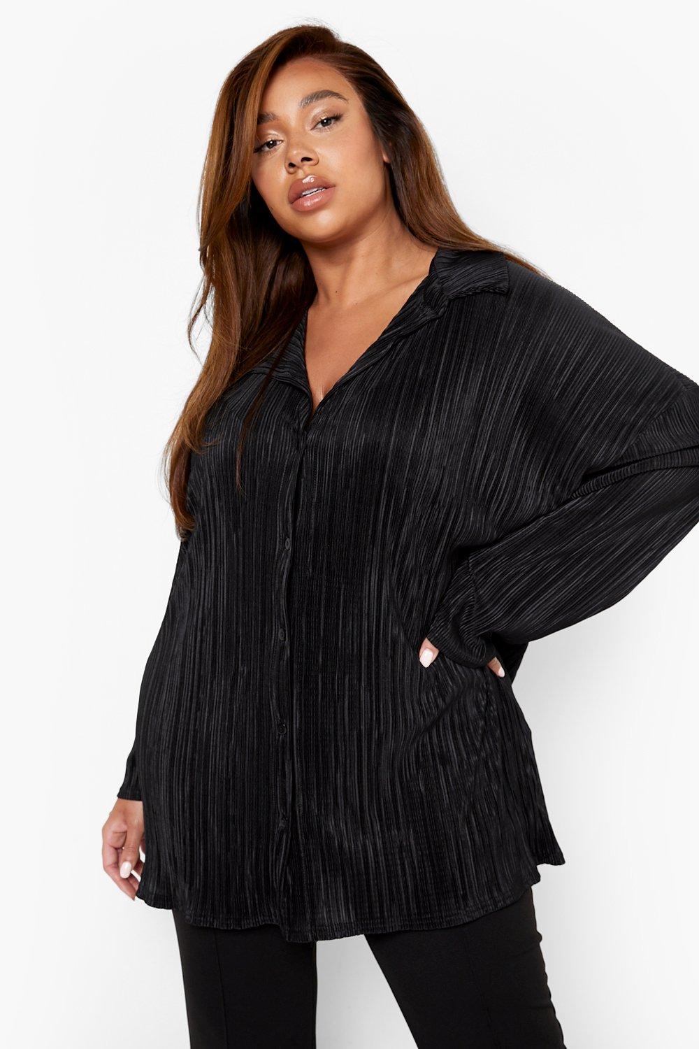 Grande Taille - Chemise Oversize - Noir - 50, Noir