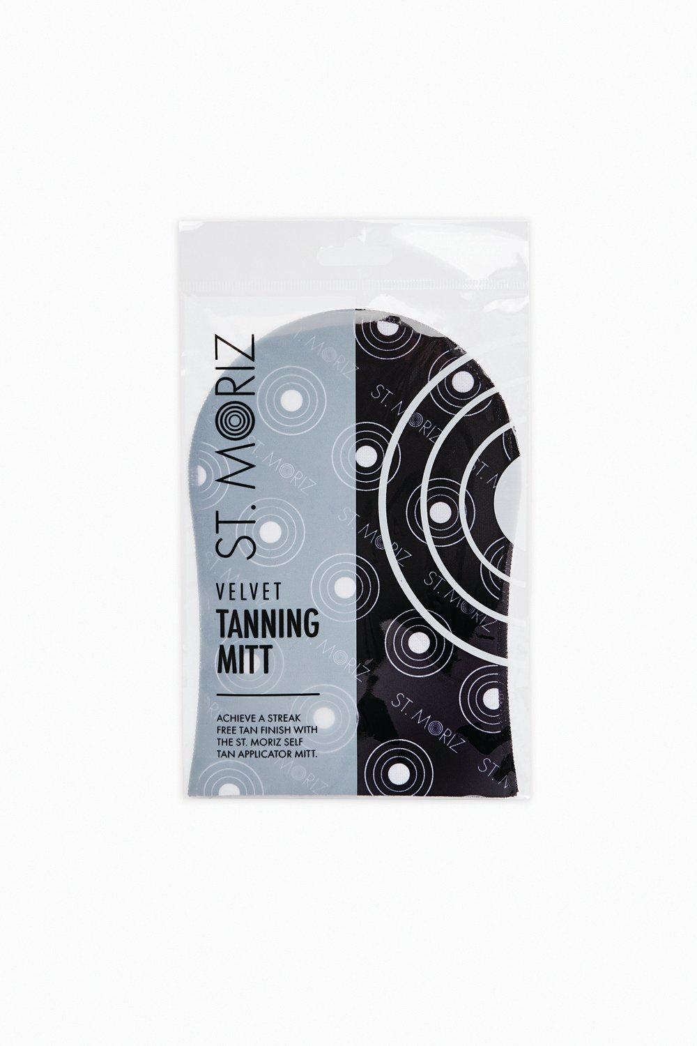 Womens St. Moriz Velvet Tanning Mitt - Black - One Size, Black