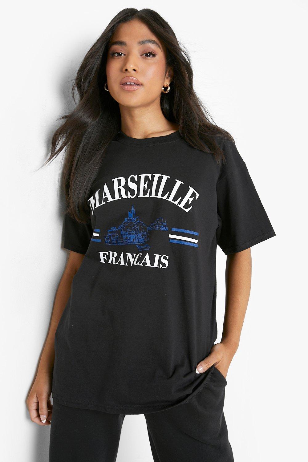 Petite - T-Shirt À Imprimé Marseille - Noir - M, Noir