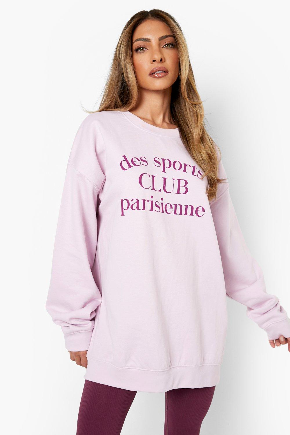 Sweat Oversize À Imprimé Des Sports Club - Lilas - S, Lilas