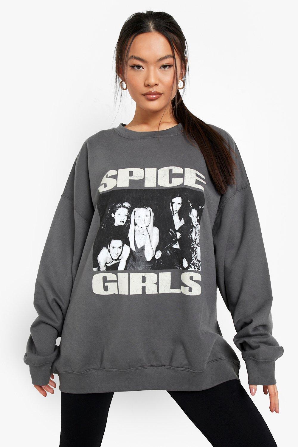 Womens Spice Girls License Oversized Jumper - Grey - M, Grey