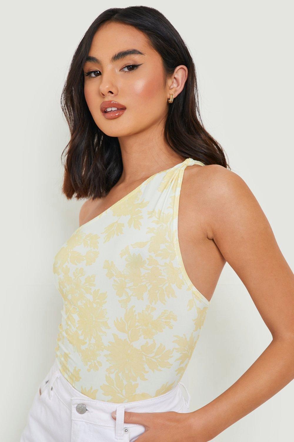 Body À Imprimé Floral - Citron - 34, Citron