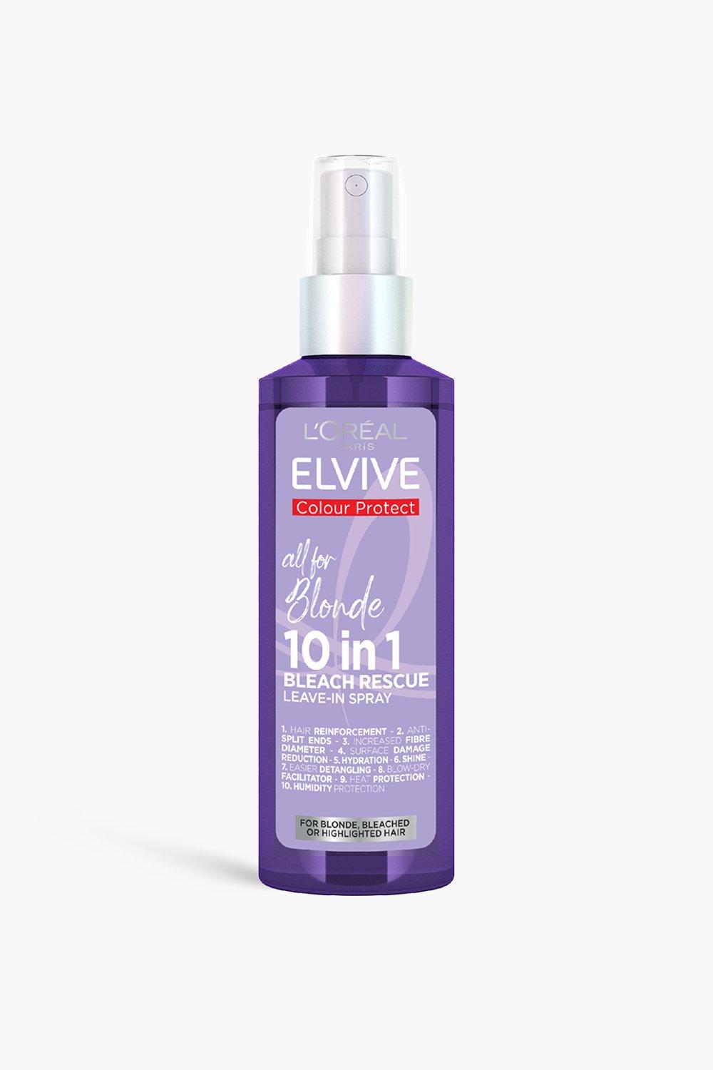 womens l'oreal elvive all for blonde 10-in-1 bleach rescue leave in spray, for all types of blonde - white - one size, white