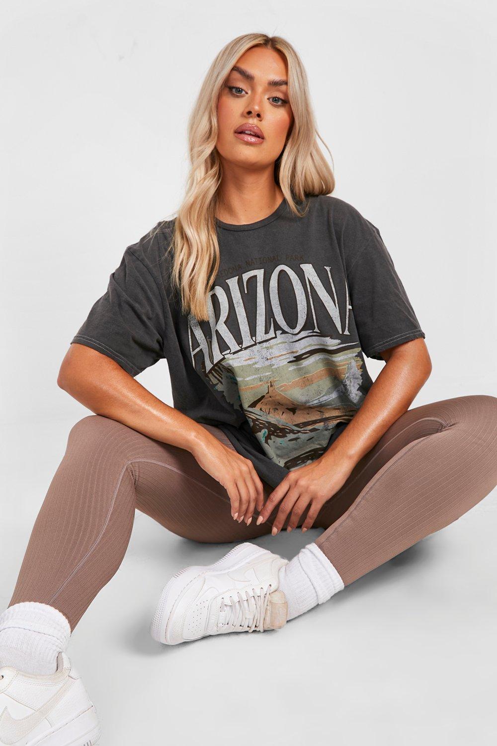 Image of T-shirt Plus Size oversize slavata Arizona, Grigio