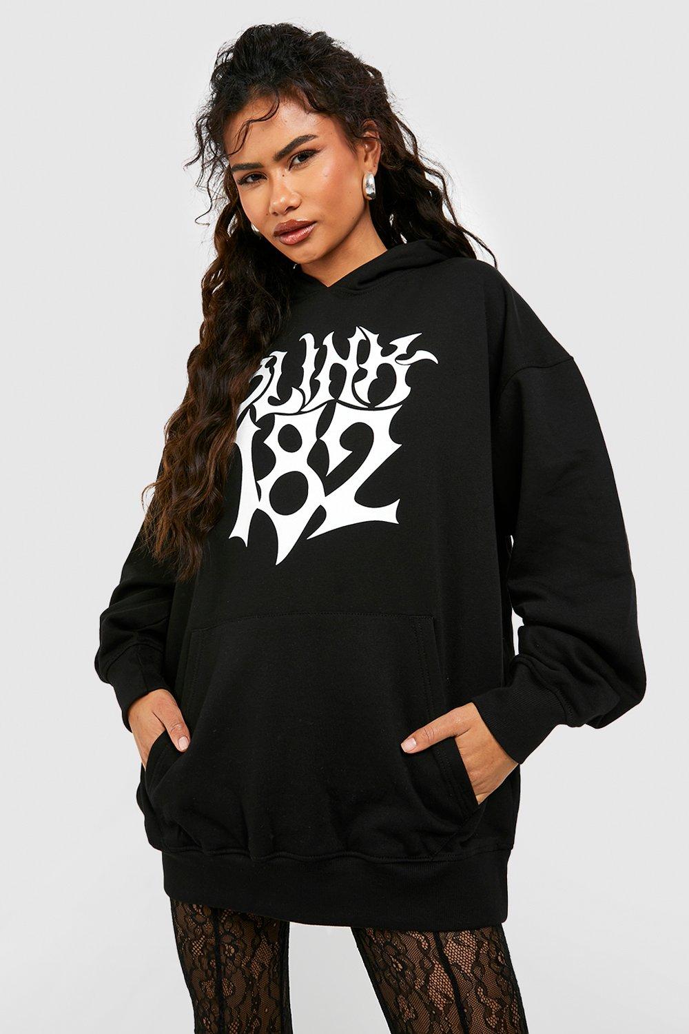 Womens Blink 182 License Hoodie - Black - L, Black