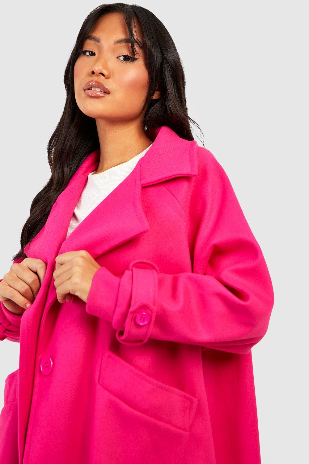 Image of Cappotto Petite Premium oversize effetto lana, Pink