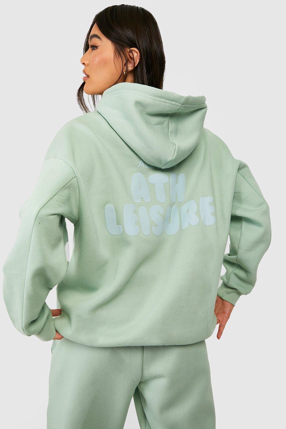 Womens Puff Print Hooded Tracksuit - Green - Xl, Green