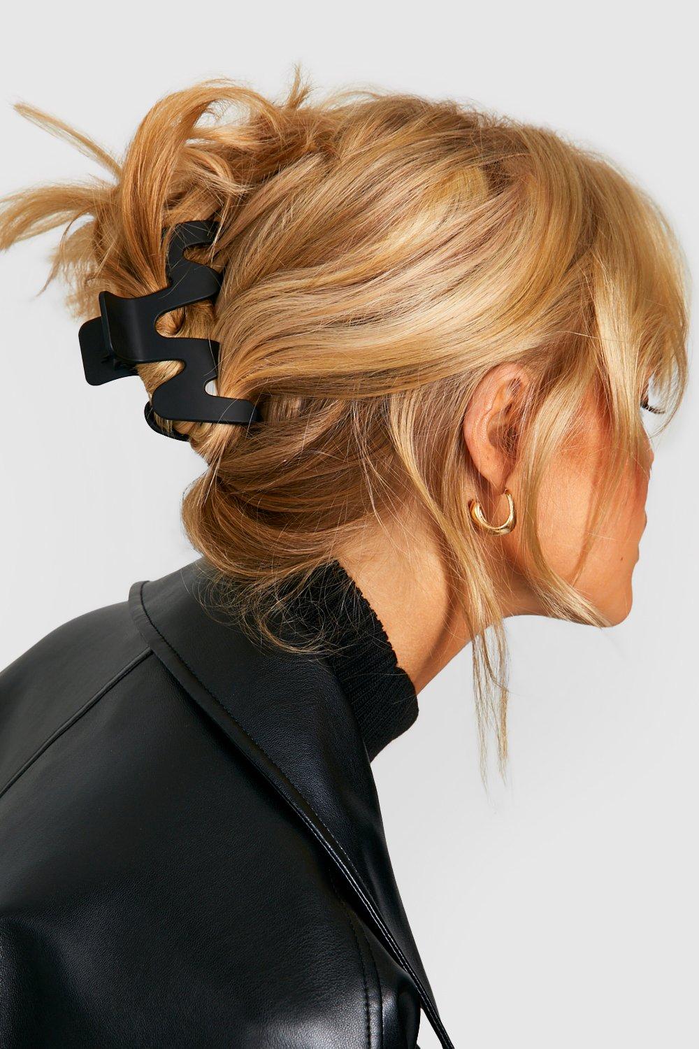 Click to view product details and reviews for Womens Wavy Claw Clip Black One Size Black.