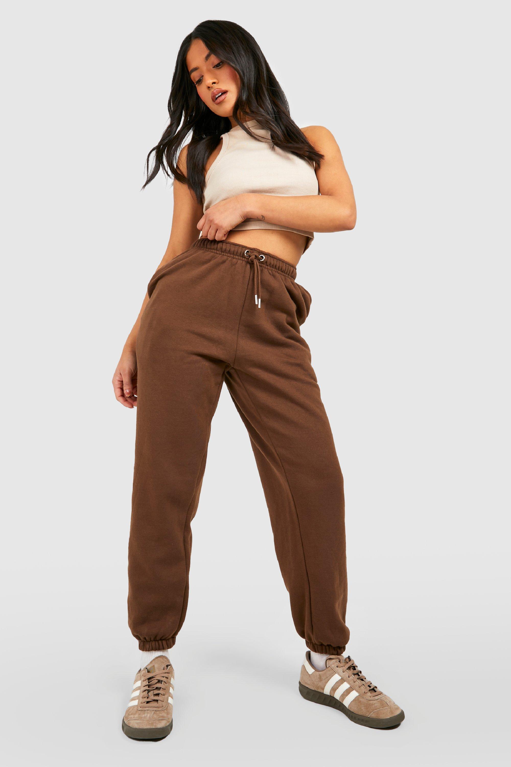 Image of Pantaloni tuta oversize Basic, Brown