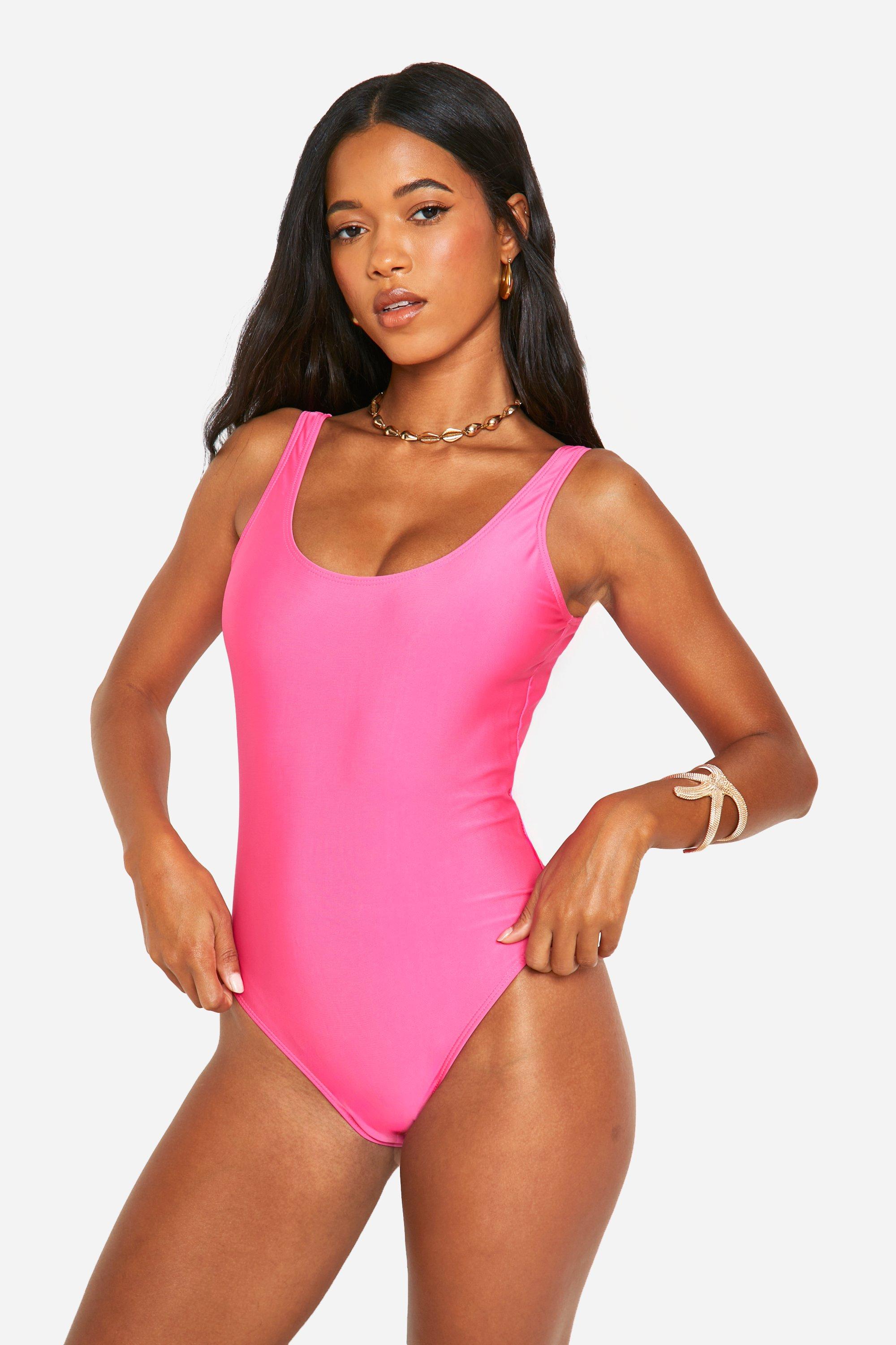 Womens Essentials Scoop Swimsuit - Pink - 8, Pink