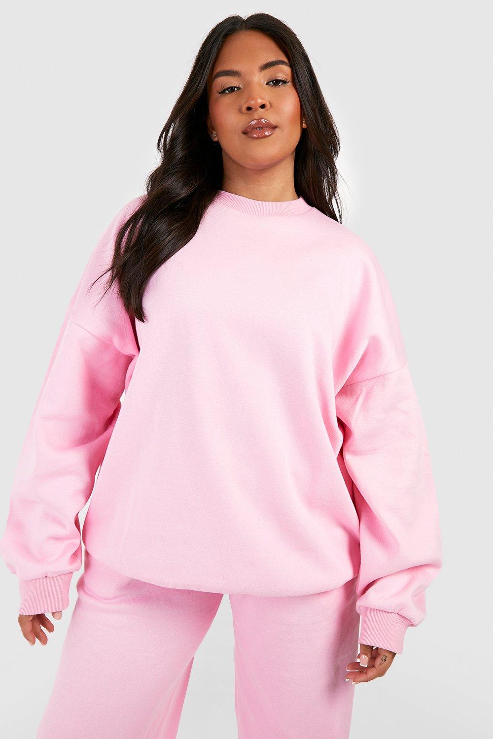 Image of Felpa Plus Size oversize Basic, Pink