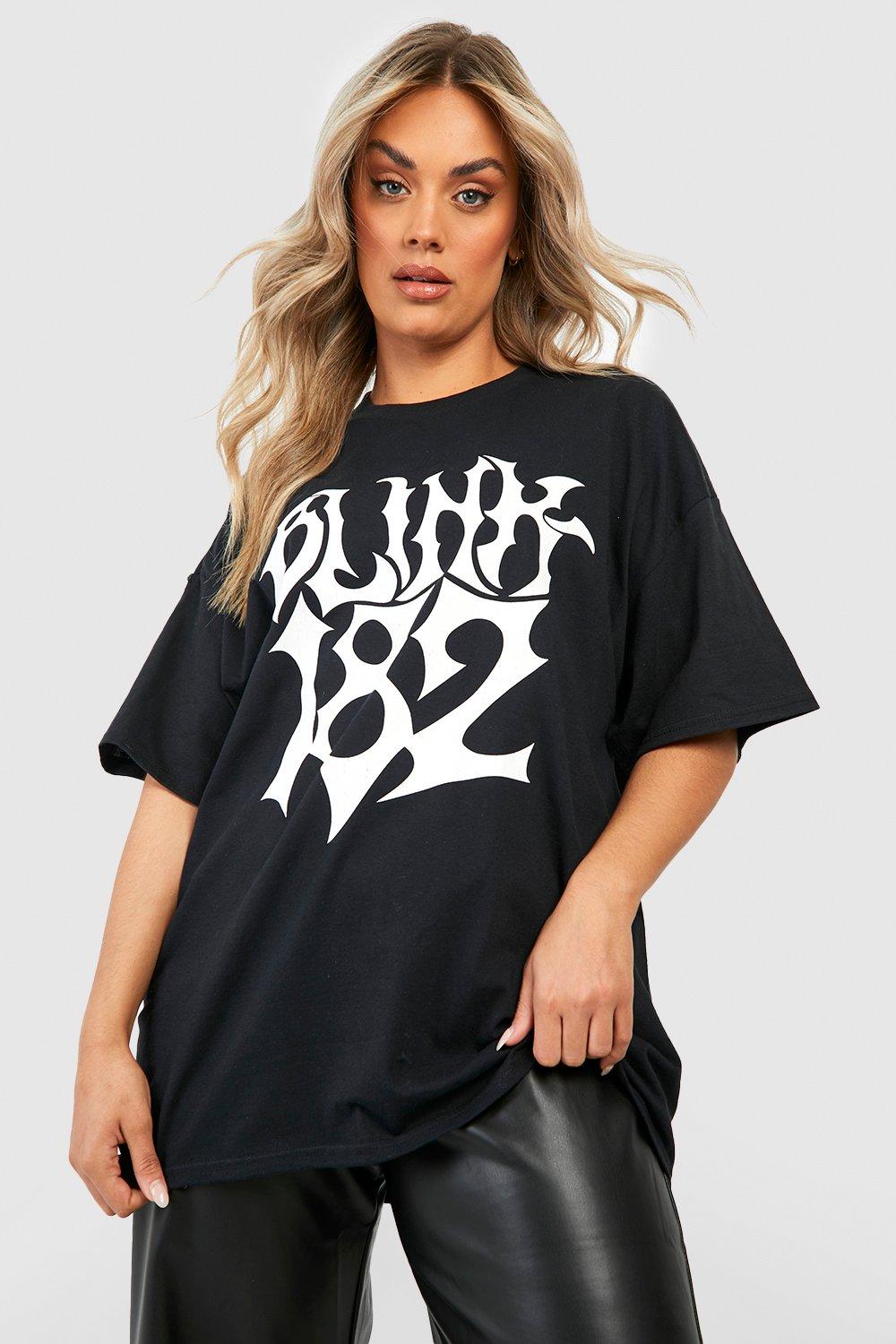 Image of T-shirt Plus Size oversize ufficiale dei Blink 182, Nero