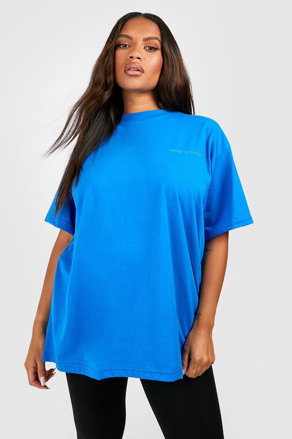 Image of T-shirt Plus Size oversize Dsgn Studio, Azzurro