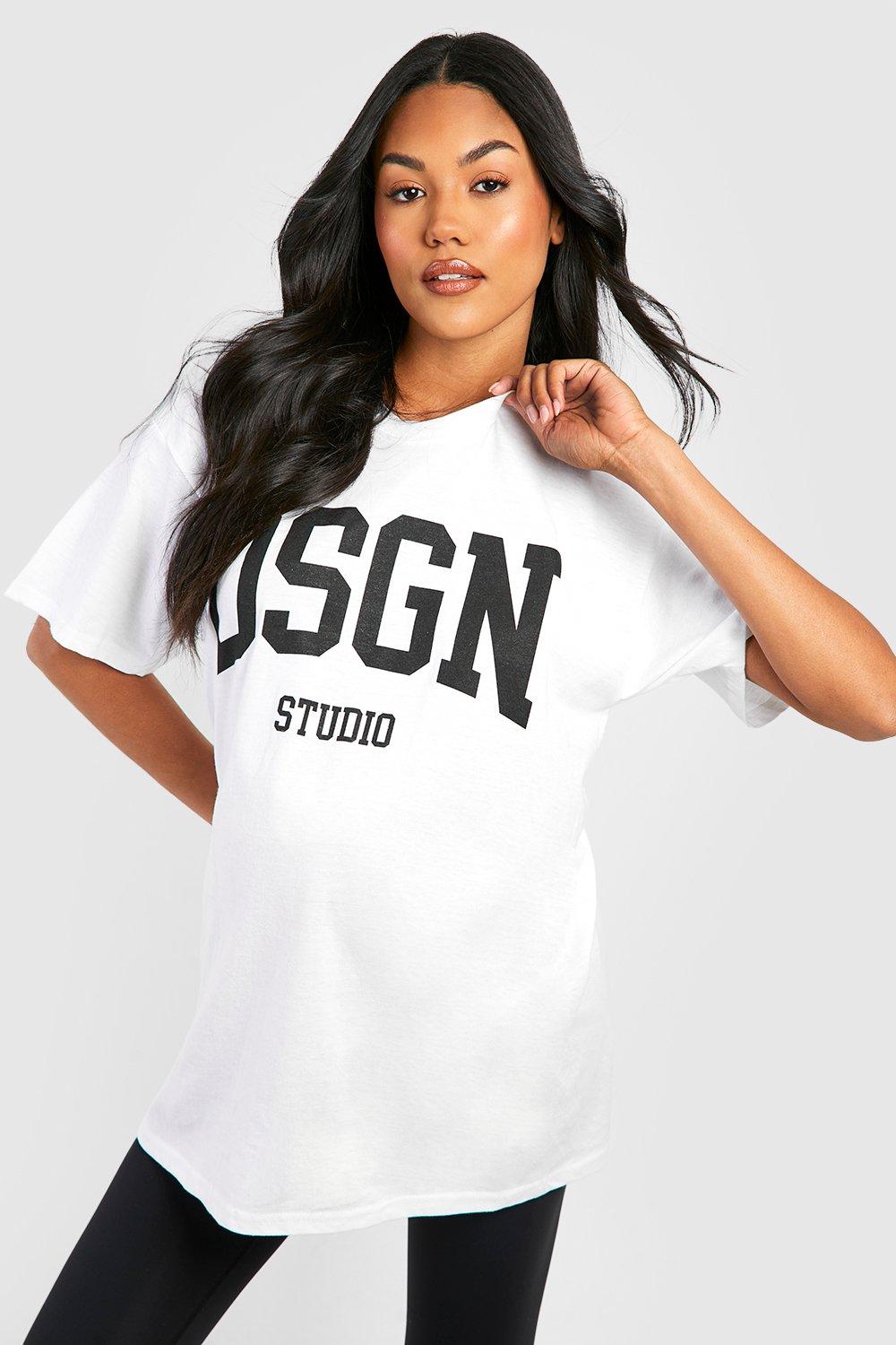 Image of T-shirt Premaman oversize Dsgn Studio, Bianco