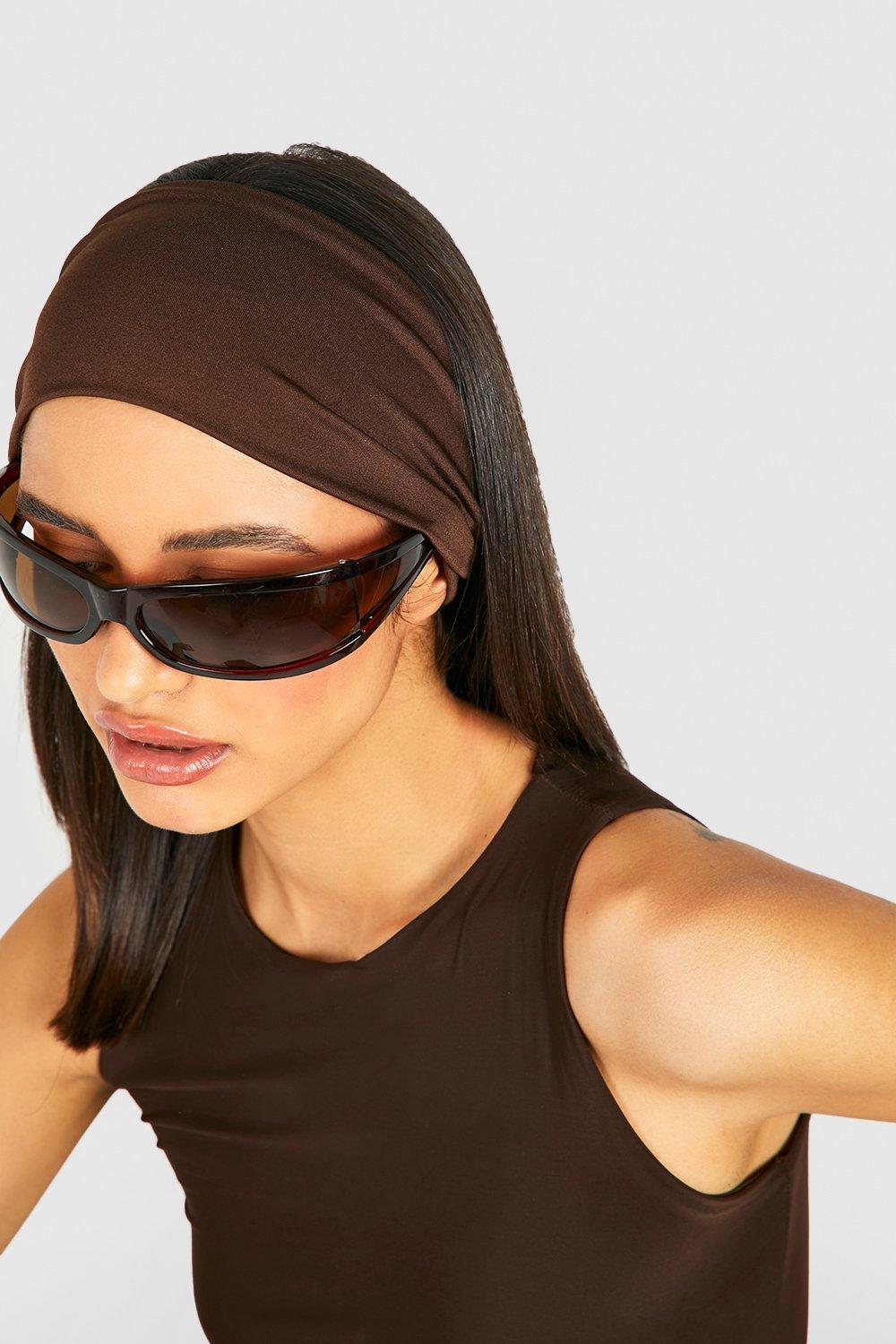 Womens Single Jersey Headband Brown One Size Brown