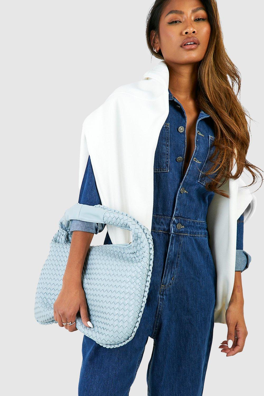 Click to view product details and reviews for Womens Woven Slouchy Tote Bag Blue One Size Blue.
