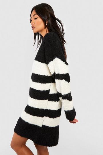 Boucle Stripe Oversized Sweater Dress