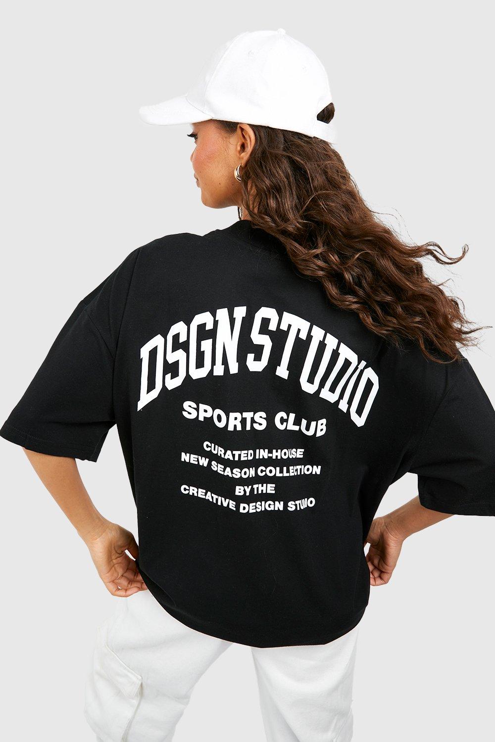 Image of T-shirt oversize Dsgn Studio Sports Club, Nero