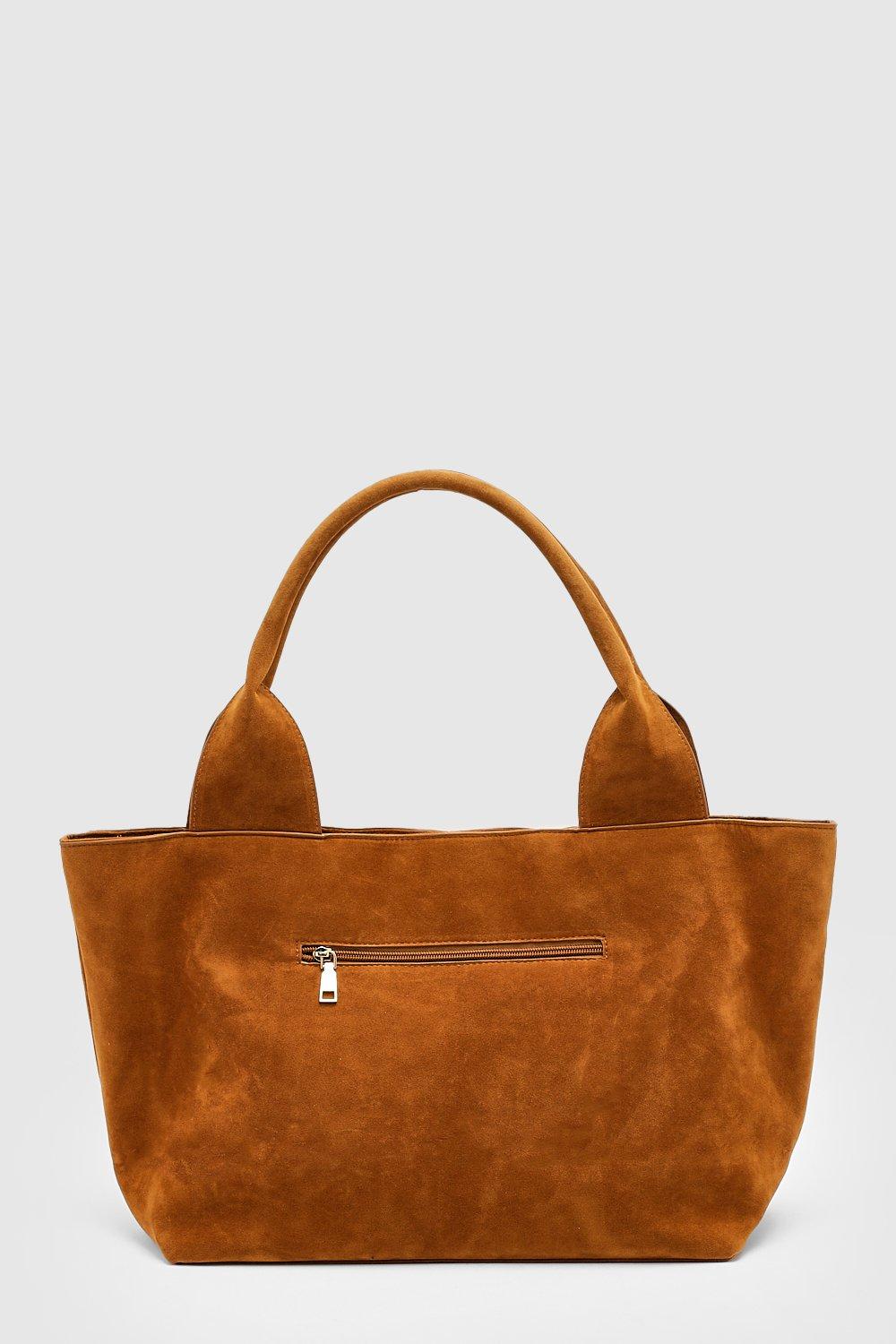 Click to view product details and reviews for Womens Faux Suede Oversized Tote Bag Brown One Size Brown.