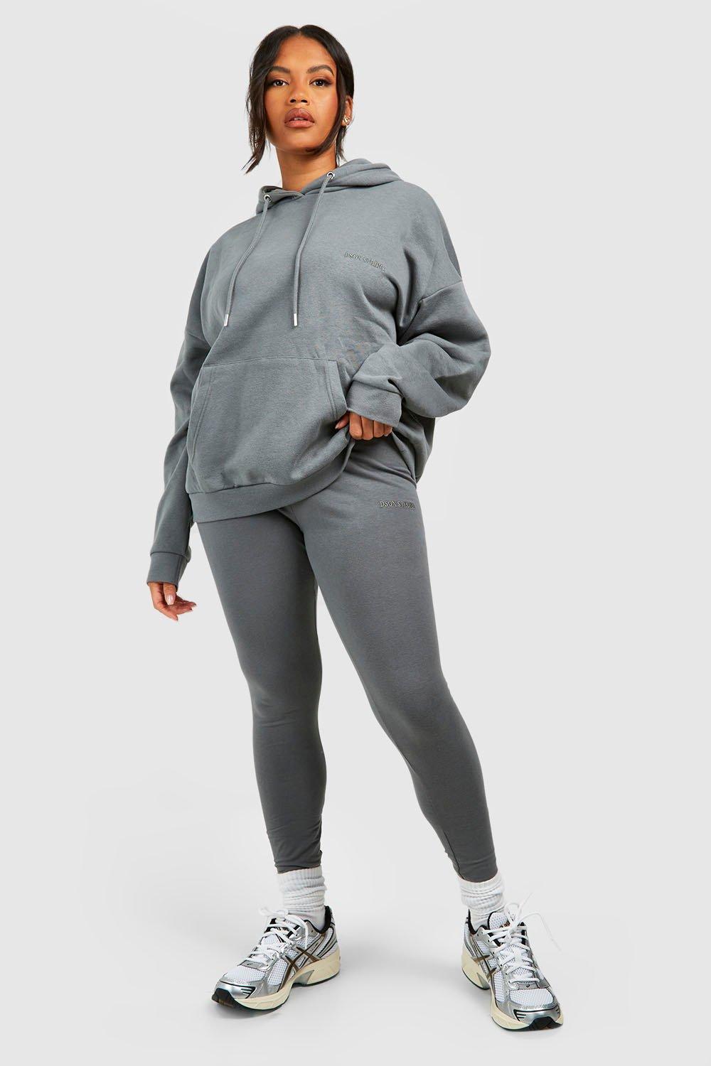 Womens Plus Hoodie And Legging Set - Grey - 20, Grey